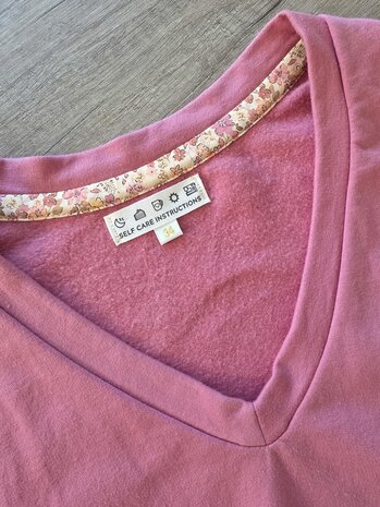 french terry oud roze Lola loungewear set door mbym.sewing - stoffen KicKenStoffen