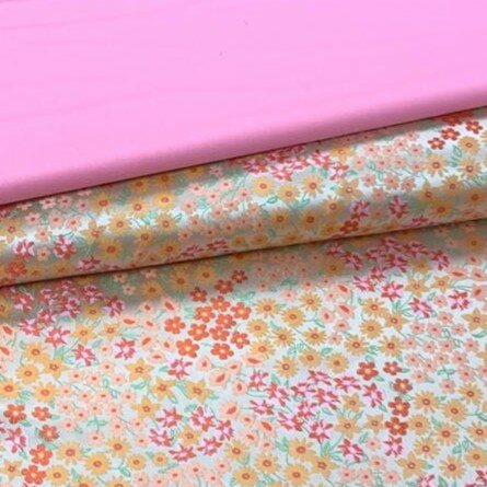 jacquard bloemetjes katoen uni 110253 - kickenstoffen