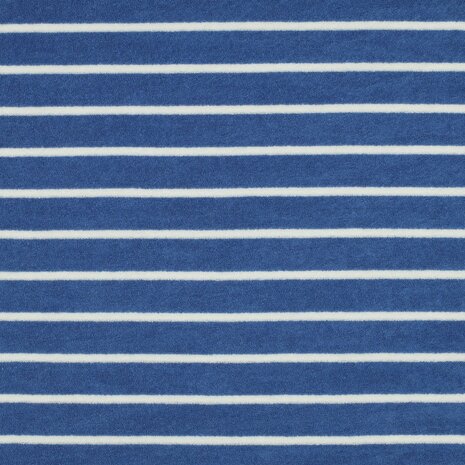 strepen badstof tricot blauw - kickenstoffen