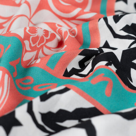 sterren met streep paneel viscose - KicKenStoffen