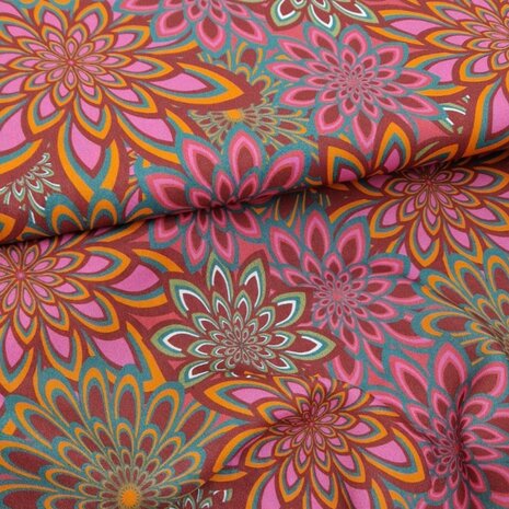 beach wear viscose sunny flowers