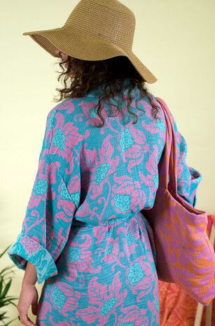 Hammam Jacquard curacao tiffany kimono
