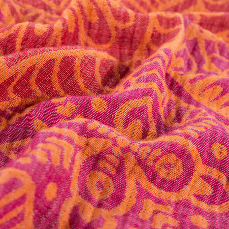 Hammam Jacquard Ornament red orange - kickenstoffen