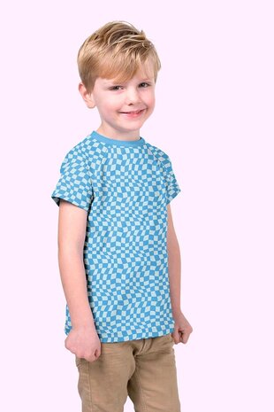 ruiten vakjes tricot voorbeeld tshirt - Jursie