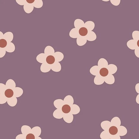 daisy flowers  french terry KicKenStoffen
