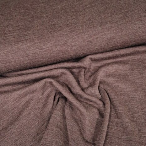 merino wol tricot taupe melange KicKenStoffen