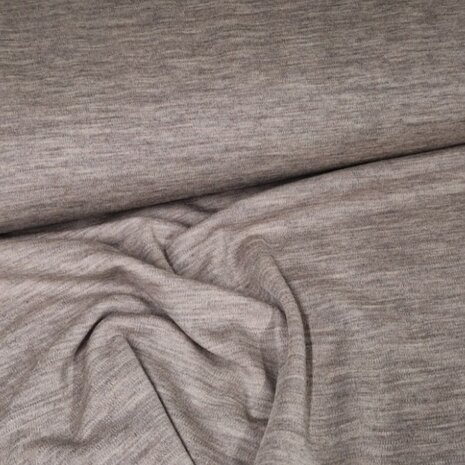 merino wol tricot beige melange KicKenStoffen