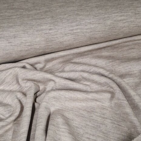 merino wol tricot natural beige melange KicKenStoffen