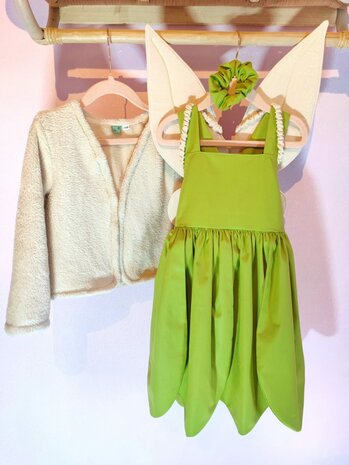 tinkerbel set van groene katoen - wellness teddy natural - natural glitterhydrofiel - mbym.sewing 1