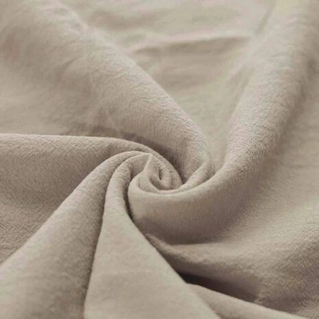 BEEBSstofjes beige taupe uni gewassen katoen @kickenstoffen
