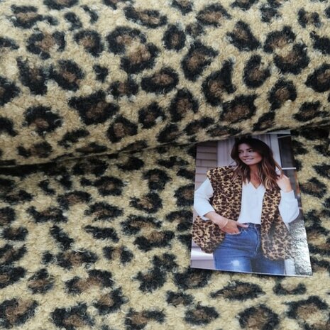 boucle teddy luipaard rondjes KicKenStoffen