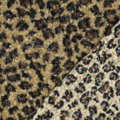 boucle teddy luipaard rondjes KicKenStoffen