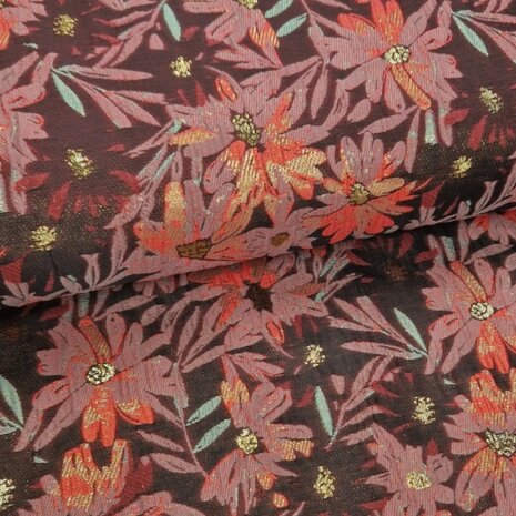 jacquard bloemen Poppy - kickenstoffen