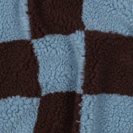 bordeaux ruiten teddy Poppyfabrics van KicKenStoffen