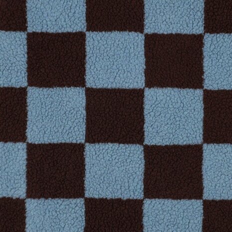 bordeaux ruiten teddy Poppyfabrics van KicKenStoffen