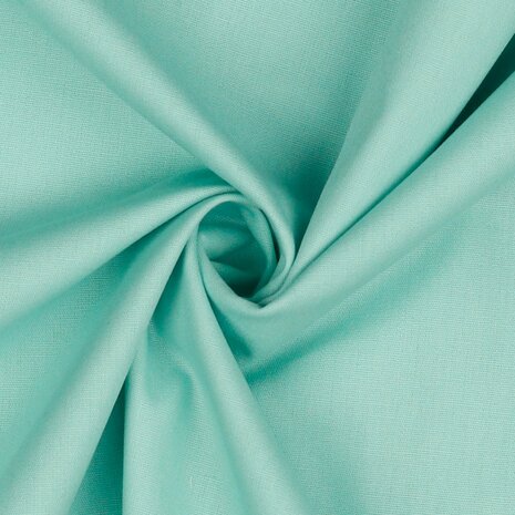 uni katoen warm mint groen