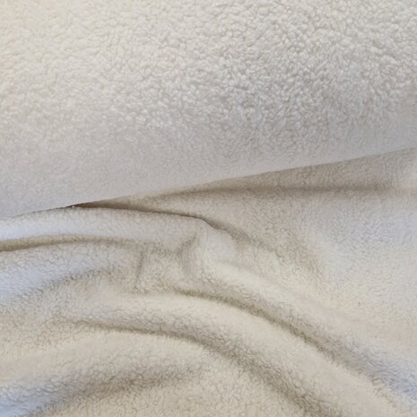 off white katoenen teddy - kicken stoffen