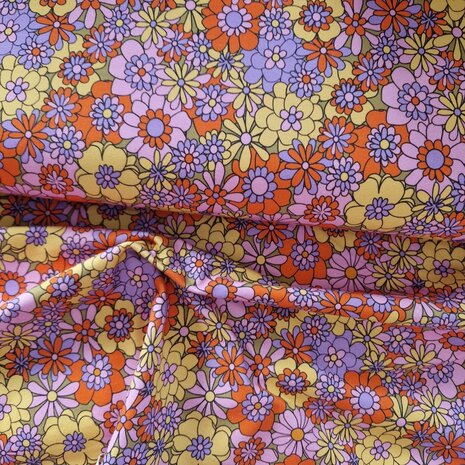 bloemen tricot retro