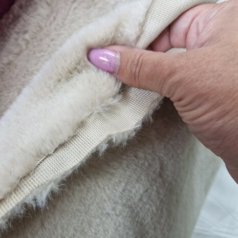 castorine fake fur natural - kickenstoffen