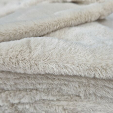 castorine fake fur natural - kickenstoffen.nl