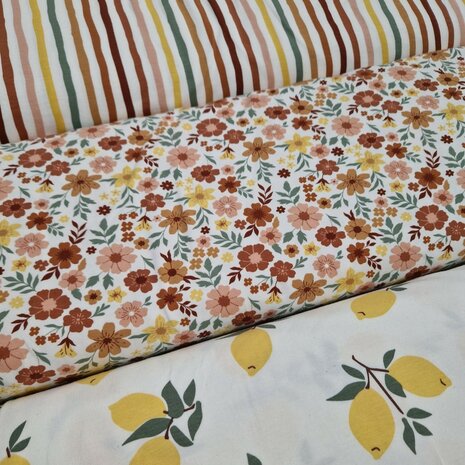 citroen en bloemen en strepen tricot Jursie