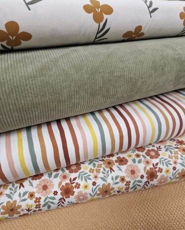 Jursie tricots met bebe waffle en corduroy - kickenstoffen