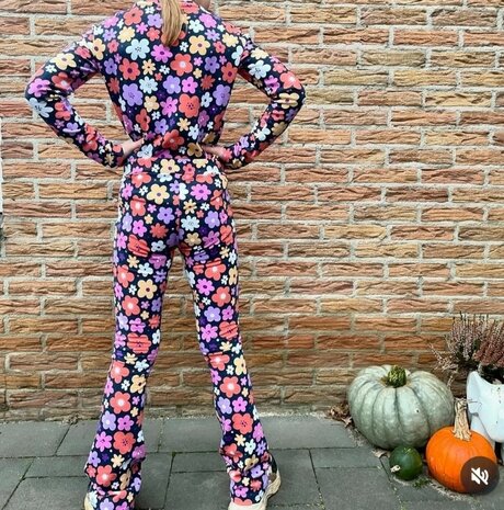 bloemen french terry geweldige set gemaakt door made by modi - stof KickenStoffen