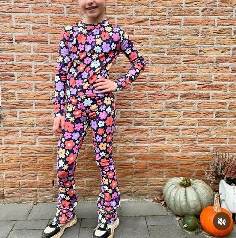 bloemen french terry geweldige set gemaakt door made by modi - stof KickenStoffen