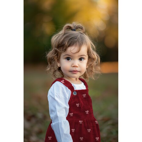 strikjes corduroy rib broderie donker rood KicKenStoffen