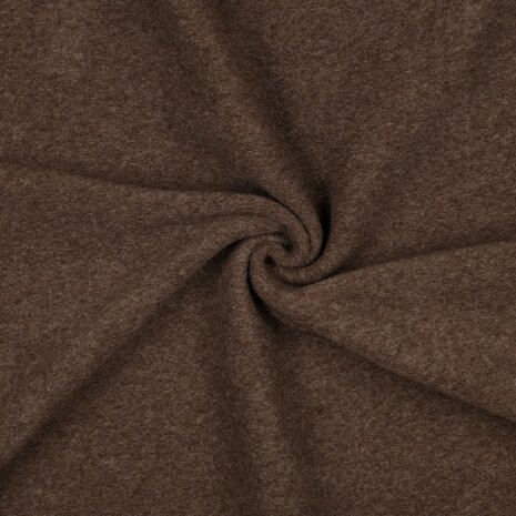 merino wol fleece donker bruin