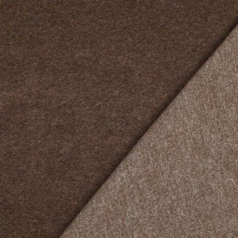 merino wol fleece donker bruin
