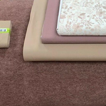 merino wol fleece mauve rouge met poplin 1170512 en 1170517 en bias 3010026 - kicken stoffen
