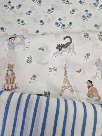 vive la france katoentjes Poppyfabrics - kickenstoffen