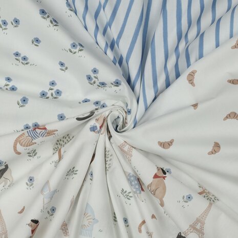 vive la france katoentjes Poppyfabrics Verheestextiles - kickenstoffen