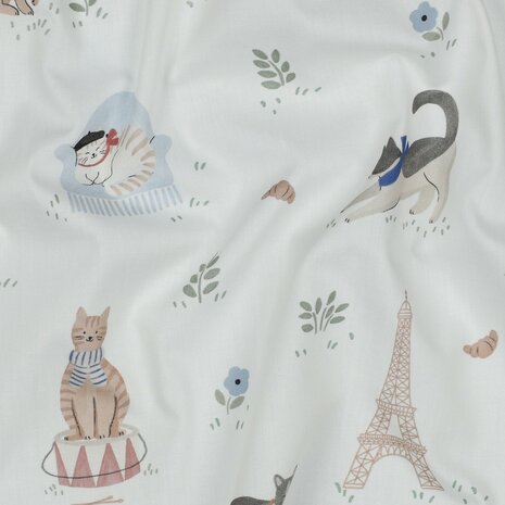 vive la france katoentje Parijs Poppyfabrics - kickenstoffen