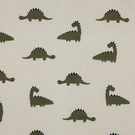 biologische dinosaurus hydrofiel - poppyfabrics bij KicKenStoffen