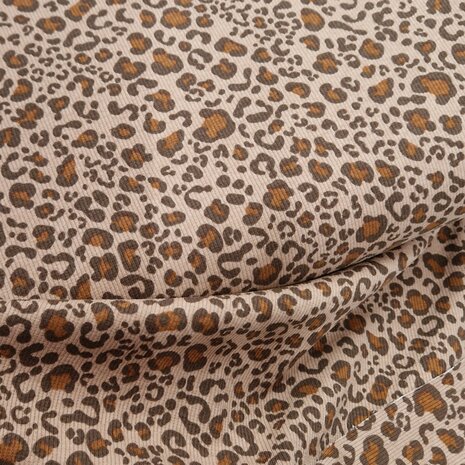 poppy animal skin beige ribtricot - kickenstoffen