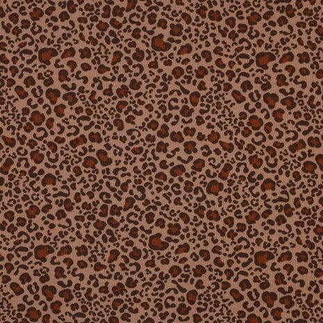poppy animal skin beige ribtricot - kickenstoffen