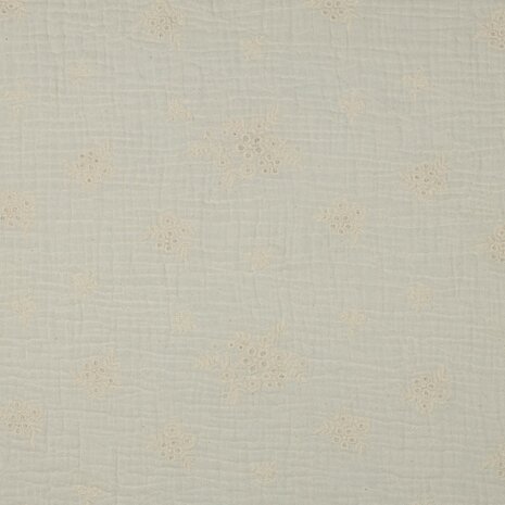 natural bloemen en takjes hydrofiel broderie 04325.002 - poppy - kickenstoffen