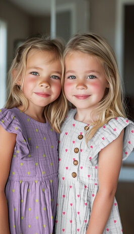 lila hydrofiel met gele hartjes 03796 poppy kickenstoffen