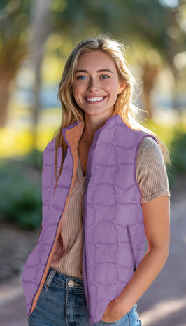 gewatteerde jassenstof lila zalm dubbelzijdig 03672.004 poppy fabrics - kickenstoffen