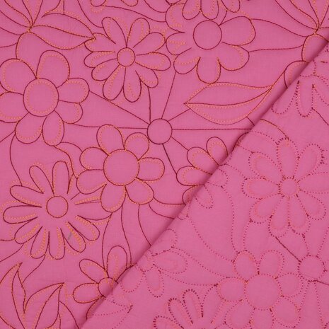 cotton stepped flowers 03790.001-kickenstoffen