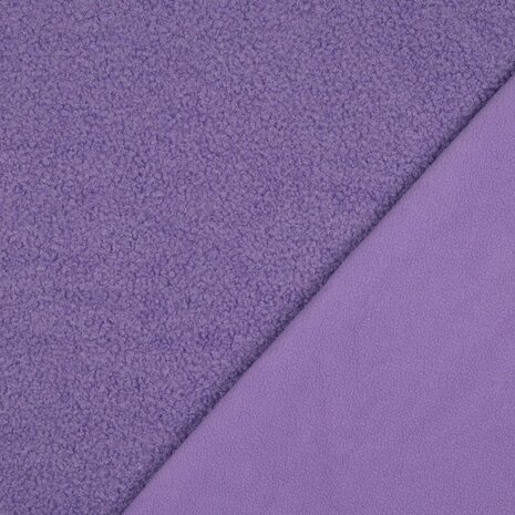 teddyfleece lila - dubbelzijdig - poppyfabrics bij KicKenStoffen
