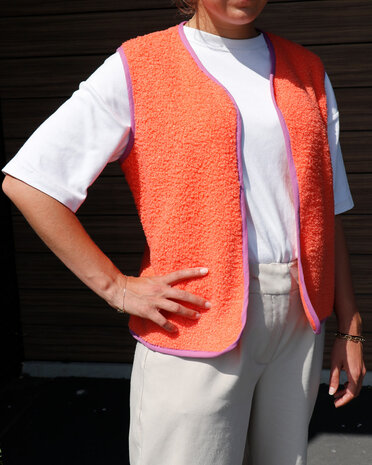 voorbeeld gilet Dubbelzijdige Teddyfleece &ndash; Teddy &amp; Polar Fleece