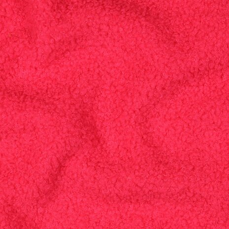 teddyfleece neon roze - dubbelzijdig - poppyfabrics bij KicKenStoffen