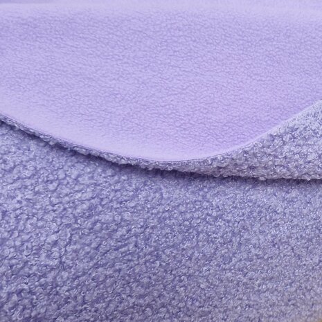 teddyfleece lila - dubbelzijdig - poppyfabrics bij KicKenStoffen