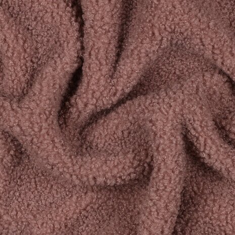 mauve teddy fleece lammy stof Poppyfabrics - KicKenStoffen