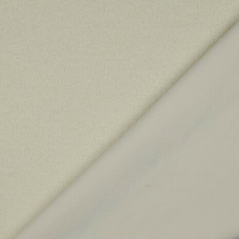 ecru natural teddy fleece lammy stof Poppyfabrics - KicKenStoffen