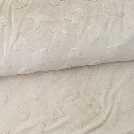 letters fancy fake fur natural - kickenstoffen (3)