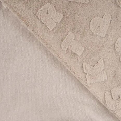 voor en achterkant van de letters fancy fake fur natural - kickenstoffen